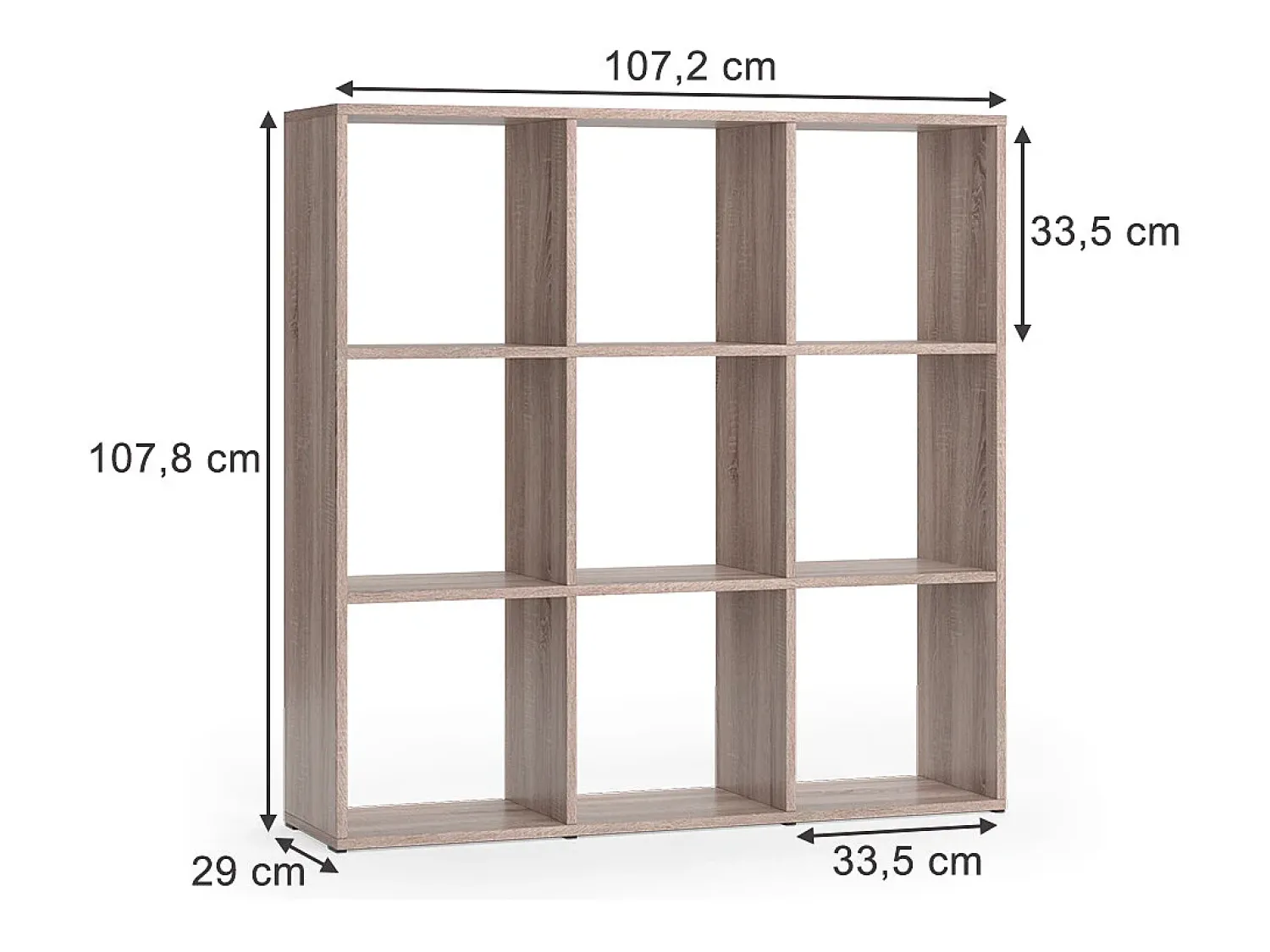 Outlet Vicco Divisória de sala sonoma 104x29x108 nove Natural claro