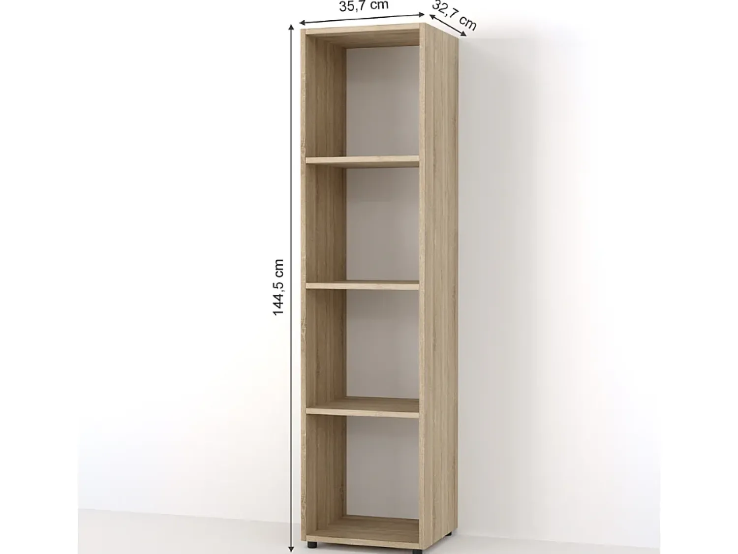 Vicco Divisória de sala sonoma 142.5x33x36.2 ludus^ Prateleira