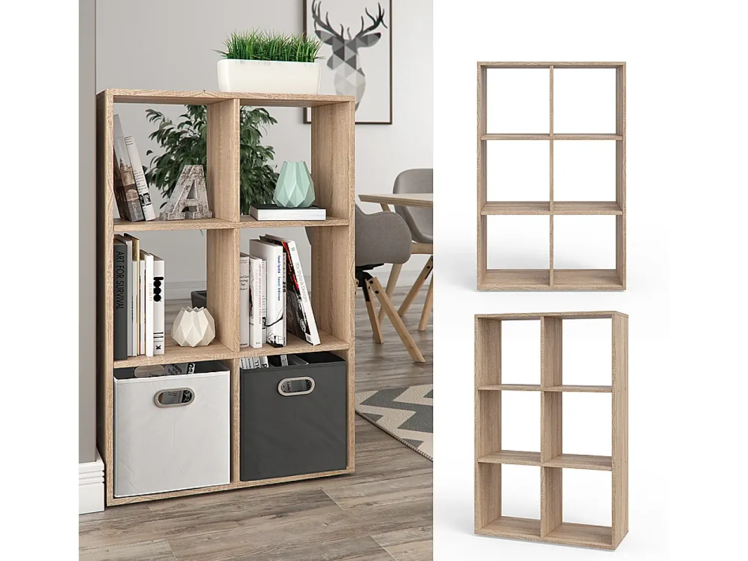 Best Vicco Divisória de sala sonoma 72x29x107.8 karree Natural claro