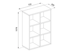Best Vicco Divisória de sala sonoma 72x29x107.8 karree Natural claro