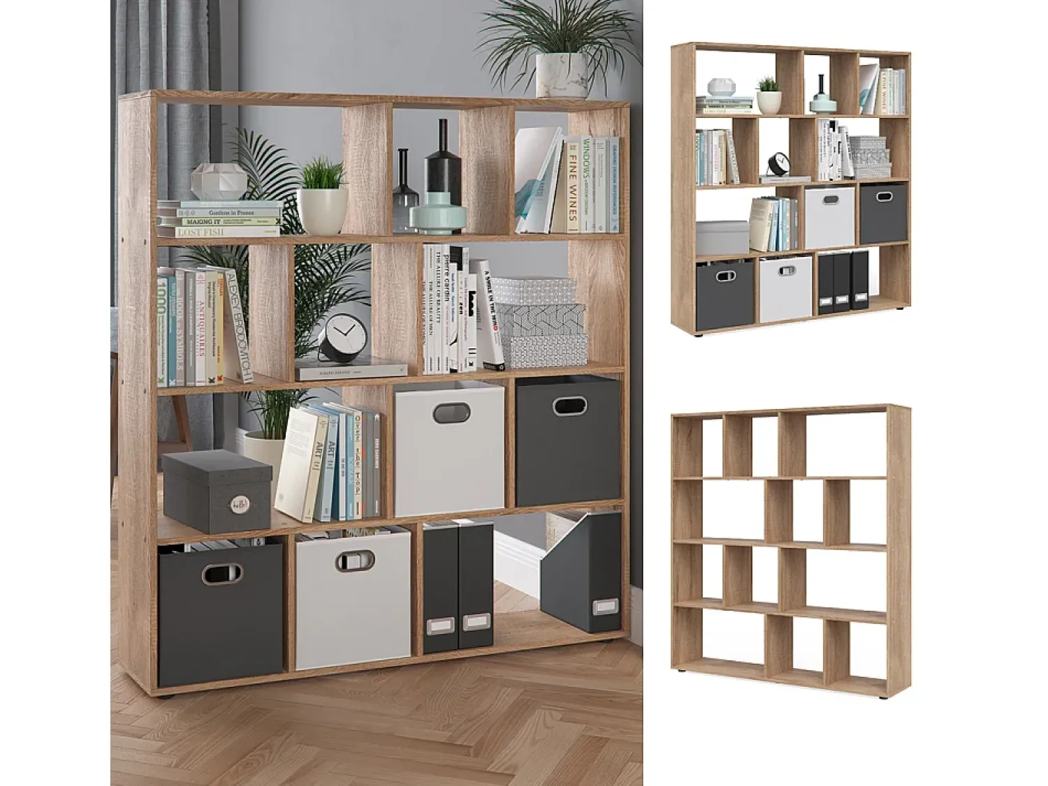Prateleira|Vicco Divisória de sala sonoma 131.6x29x143 pilar Natural claro