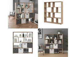 Prateleira|Vicco Divisória de sala sonoma 131.6x29x143 pilar Natural claro