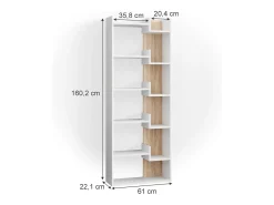 Prateleira*Vicco Divisória de sala sonoma 61x22.1x160.2 fico Natural claro