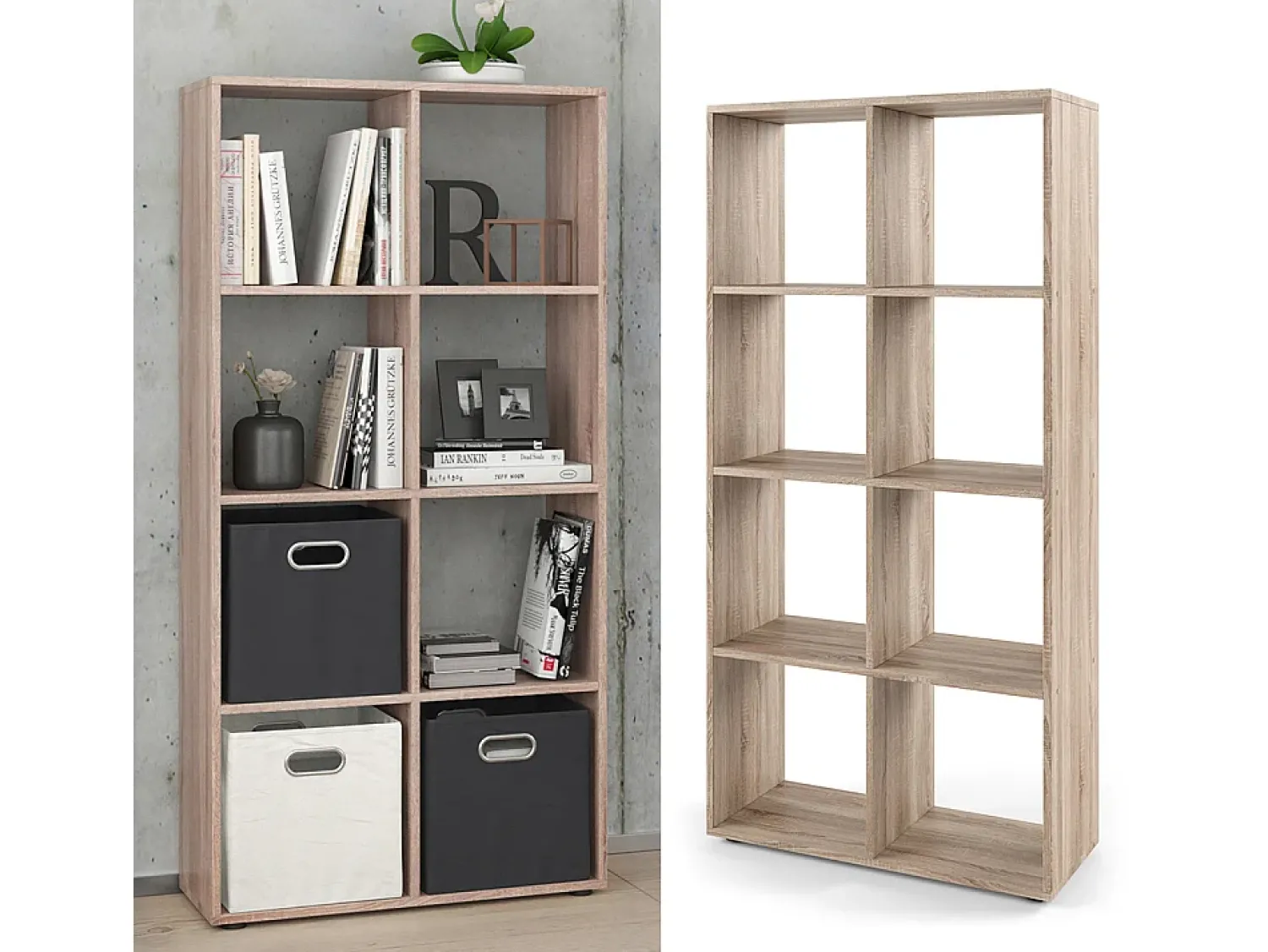 Prateleira*Vicco Divisória de sala sonoma 143x29x72 scutum Natural claro
