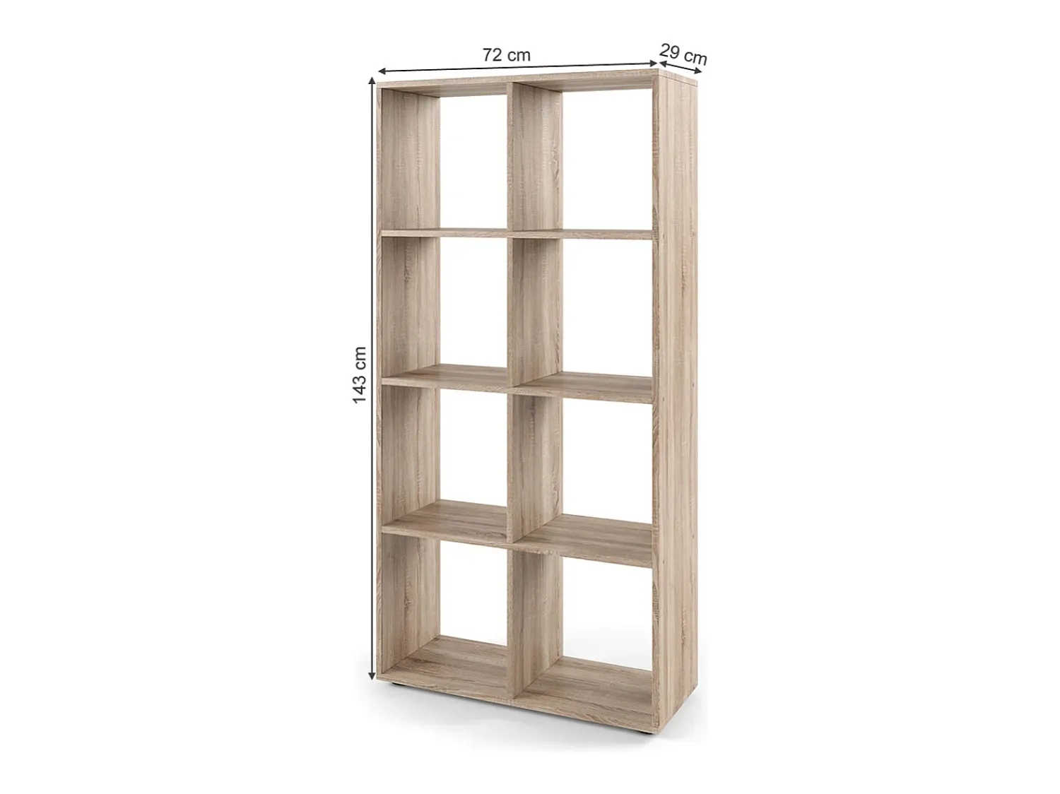 Prateleira*Vicco Divisória de sala sonoma 143x29x72 scutum Natural claro