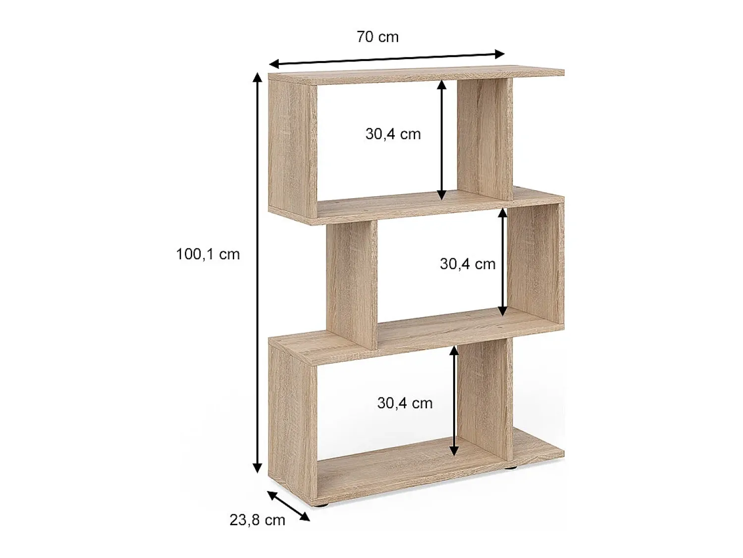 Sale Vicco Divisória de sala sonoma 70x23.8x97.4 levio Natural claro