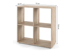 Vicco Divisória de sala sonoma 72.6x29x72 tetra^ Prateleira