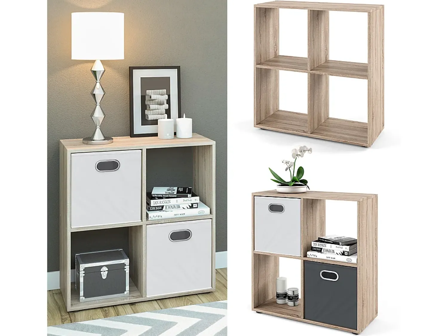 Vicco Divisória de sala sonoma 72.6x29x72 tetra^ Prateleira