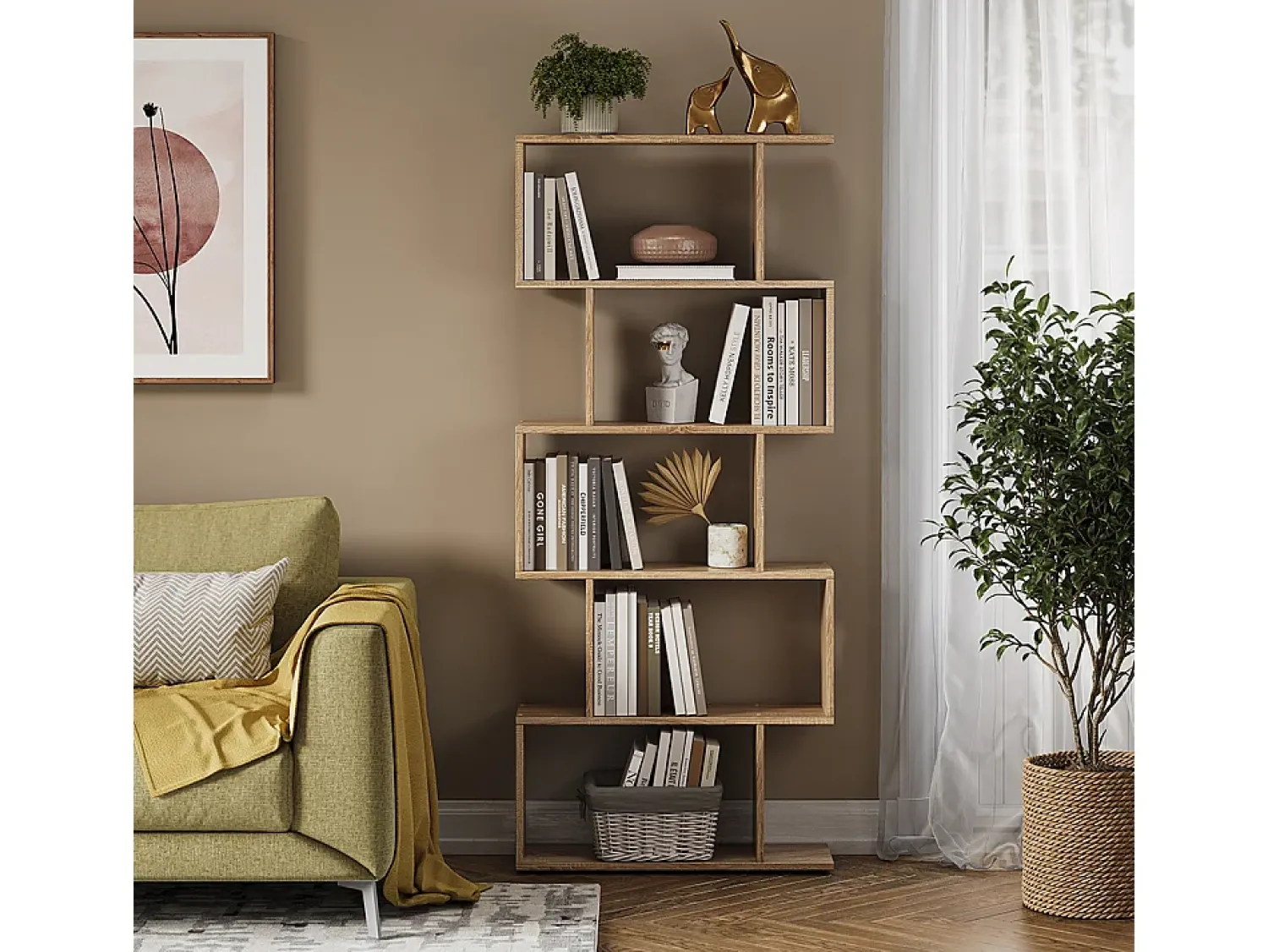 Prateleira|Vicco Divisória de sala sonoma 70x23.8x164.1 levio Natural claro
