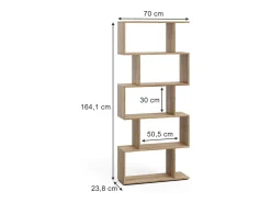 Prateleira|Vicco Divisória de sala sonoma 70x23.8x164.1 levio Natural claro