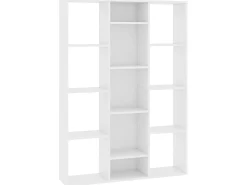 New Divisória/estante 100x24x140 cm derivados de madeira PT776441 Branco
