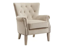 Poltrona*Dorel Home Dorel | Cadeirão estofado em tecido Bege