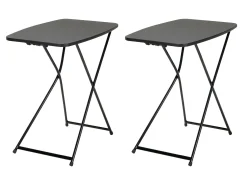 Outlet Dorel Home Dorel | Conjunto de 2 Mesas Dobráveis em Resina Preto