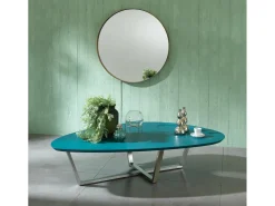 Mesa De Centro| Drop - Mesa de centro (140 x 80 x 32h) em MDF Verde