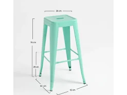 Banco| Dudeco Banco Leeds Alto Menta Preto