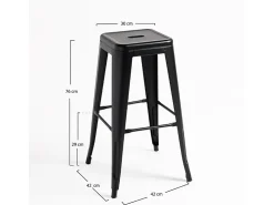 Online Dudeco Banco Leeds Alto mate Preto