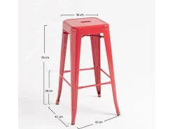 Banco| Dudeco Banco Leeds Alto Vermelho