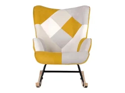 Sale Dudeco Poltrona de Balanço Luca Patchwork Mostarda Amarelo mostarda