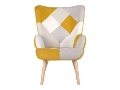 Poltrona| Dudeco Poltrona Luca Patchwork Mostarda Amarelo mostarda