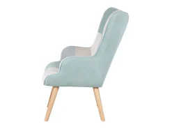 Poltrona* Dudeco Poltrona Luca Patchwork Verde Menta Multicor