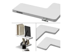 Prateleira|Vicco Eckregal 40.5x28.5x2.5 curva Branco