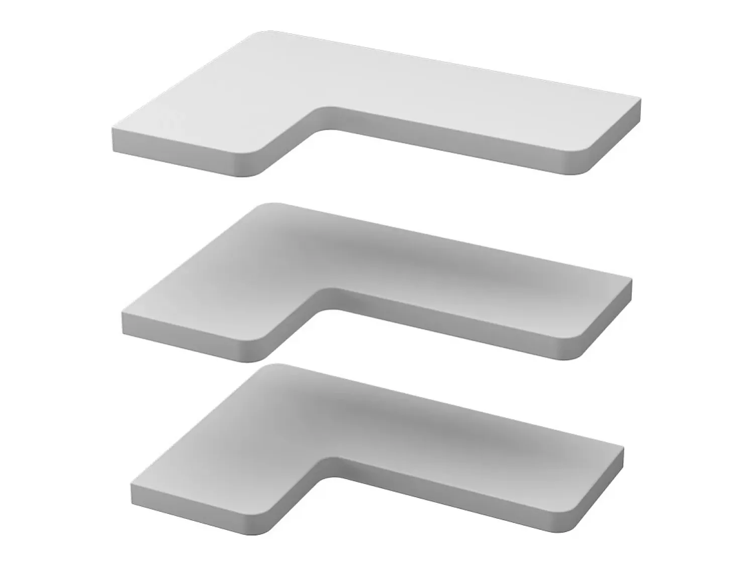 Prateleira|Vicco Eckregal 40.5x28.5x2.5 curva Branco