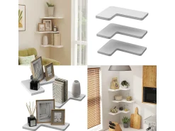 Prateleira|Vicco Eckregal 40.5x28.5x2.5 curva Branco