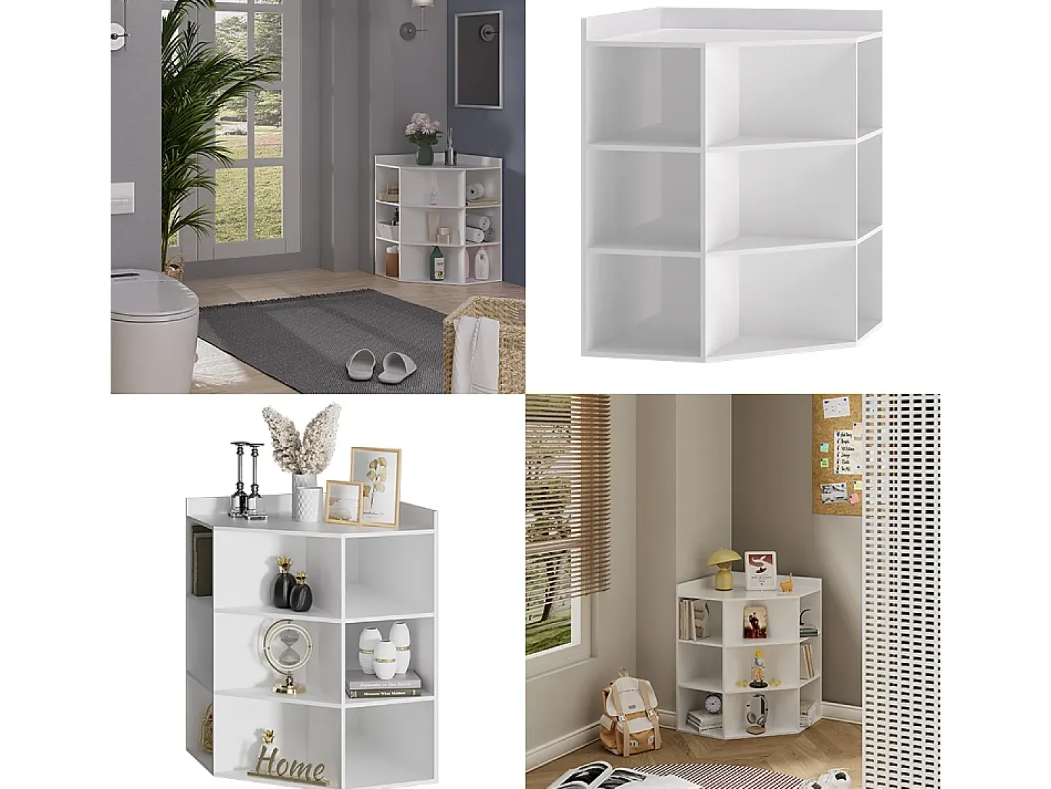 Prateleira|Vicco Eckregal 60x60x80 elina Branco