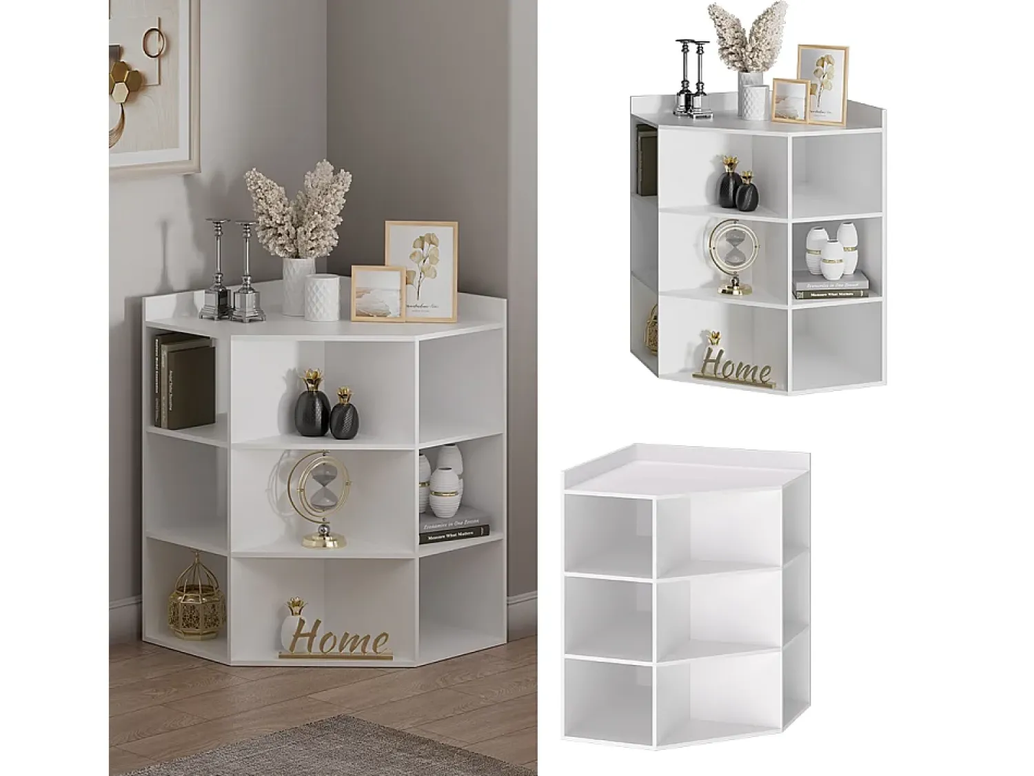 Prateleira|Vicco Eckregal 60x60x80 elina Branco