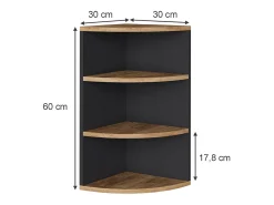 Vicco Eckregal carvalho antracite/goldkraft 30x30x60 ecki^ Prateleira