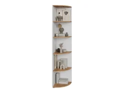 Prateleira|Vicco Eckregal carvalho branco/dourado 40x40x180 ecki Natural claro / Branco