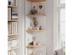 Prateleira|Vicco Eckregal carvalho branco/dourado 40x40x180 ecki Natural claro / Branco