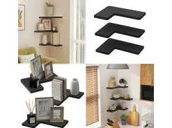 Prateleira*Vicco Eckregal 40.5x28.5x2.5 curva Preto