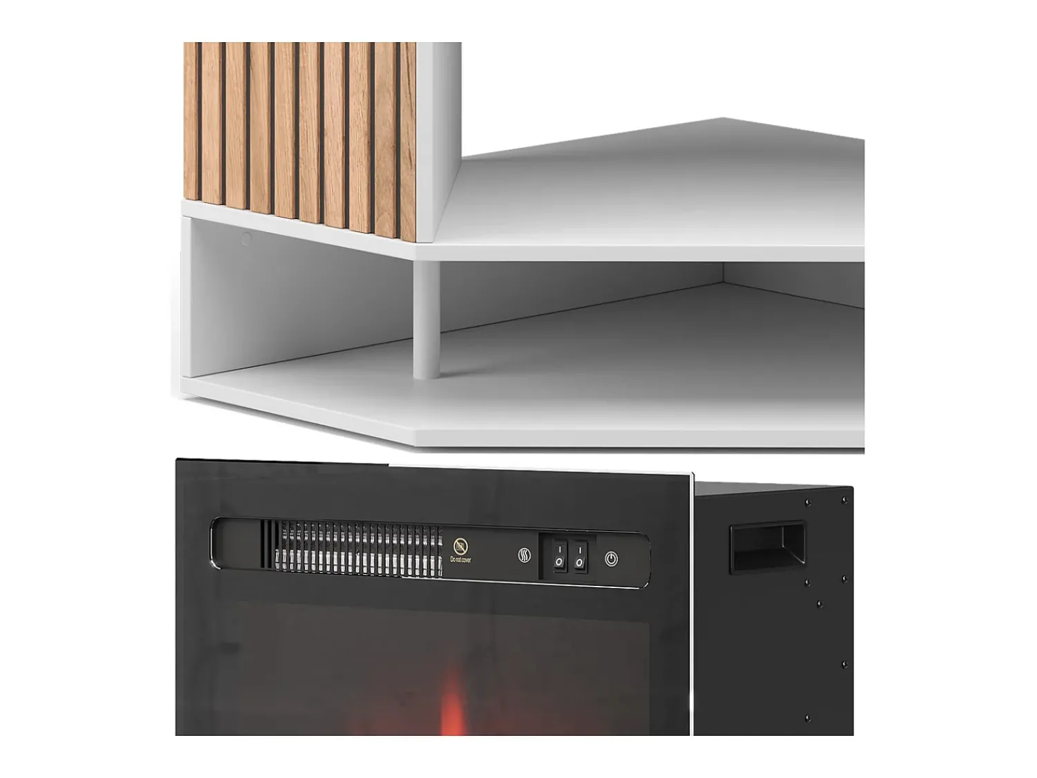 Lareira|Vicco Elektrokamin 100x73x80 lynea Branco