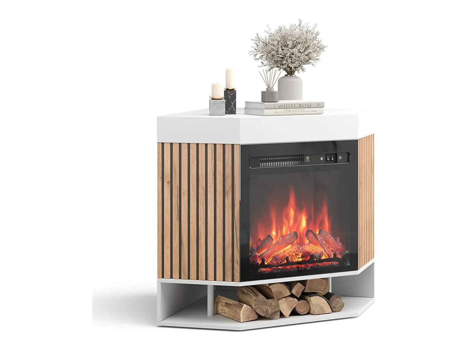 Lareira|Vicco Elektrokamin 100x73x80 lynea Branco