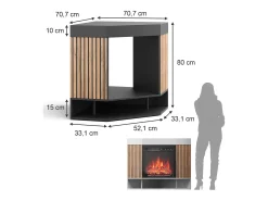 Vicco Elektrokamin 100x73x80 lynea^ Lareira