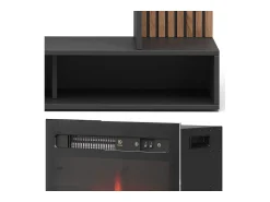 Lareira*Vicco Elektrokamin 100x25x80 lynea Preto