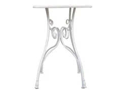 Consola| Entrada de metal envelhecido Branco