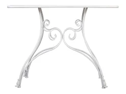 Consola| Entrada de metal envelhecido Branco