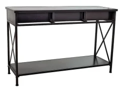 Consola* Entrada de metal Preto