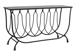 Consola| Entrada em metal envelhecido Preto