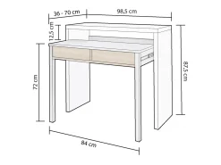 Consola|duehome Escritorio consola Zira Natural claro