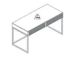 Consola*Vente-unique Escrivaninha com 2 gavetas em - CALDRIN por Pascal Morabito Bege