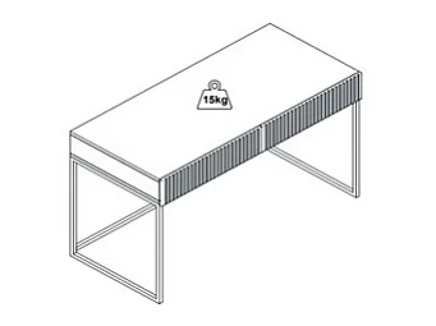 Consola*Vente-unique Escrivaninha com 2 gavetas em - CALDRIN por Pascal Morabito Bege
