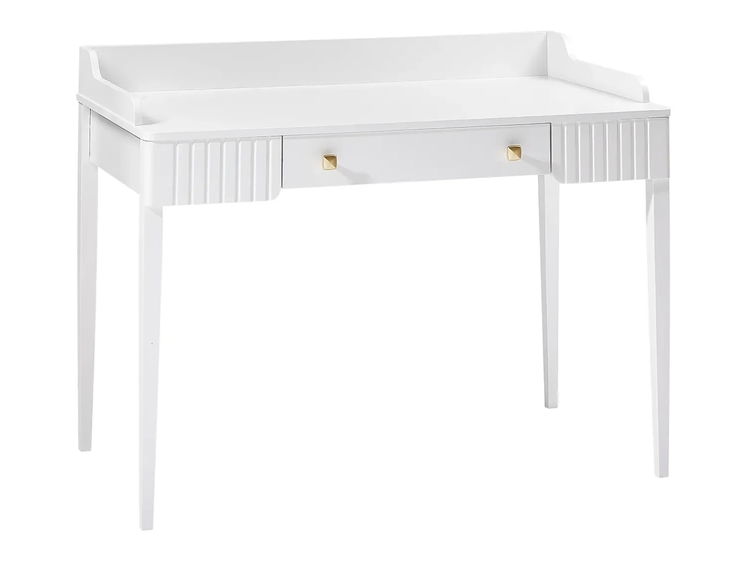 Consola|Vente-unique Escrivaninha de console com 1 gaveta em MDF fosco - RENEVI por Pascal Morabito Branco