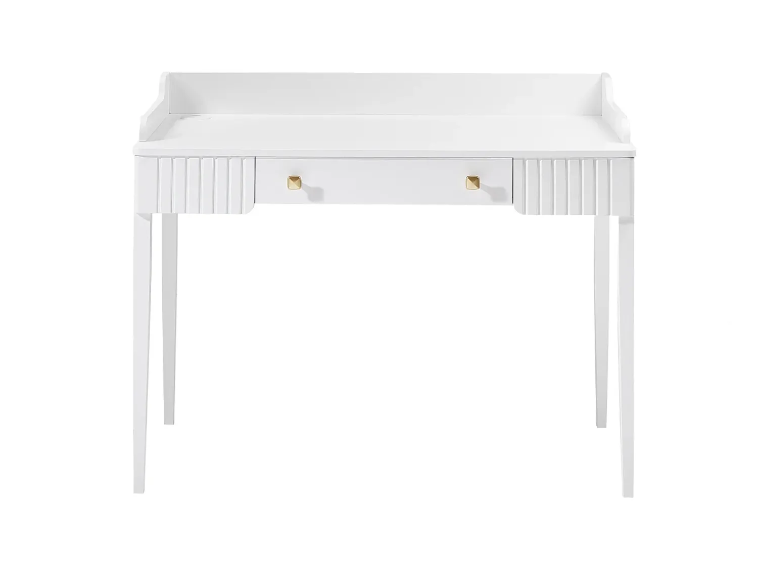 Consola|Vente-unique Escrivaninha de console com 1 gaveta em MDF fosco - RENEVI por Pascal Morabito Branco