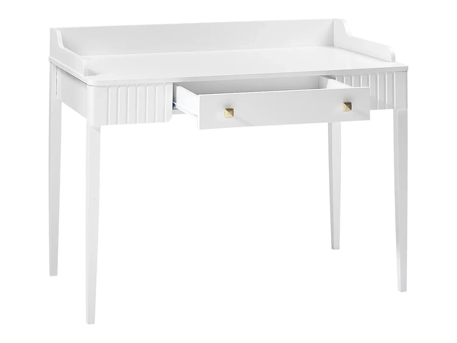 Consola|Vente-unique Escrivaninha de console com 1 gaveta em MDF fosco - RENEVI por Pascal Morabito Branco