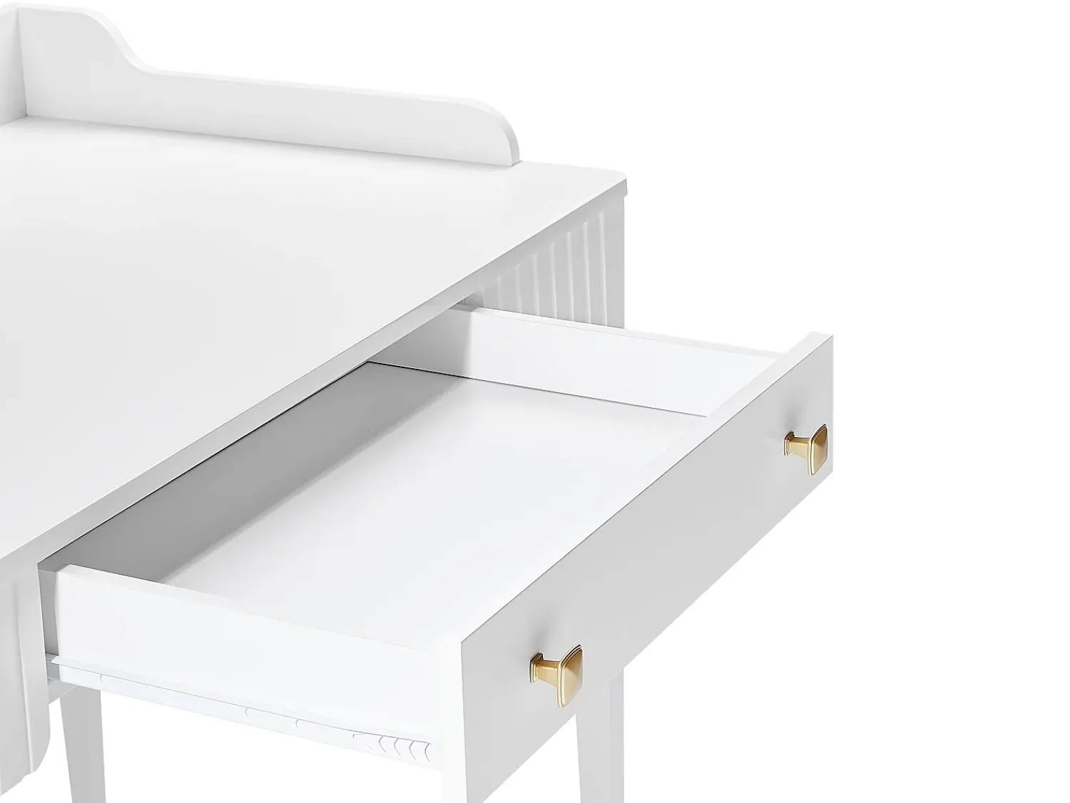 Consola|Vente-unique Escrivaninha de console com 1 gaveta em MDF fosco - RENEVI por Pascal Morabito Branco
