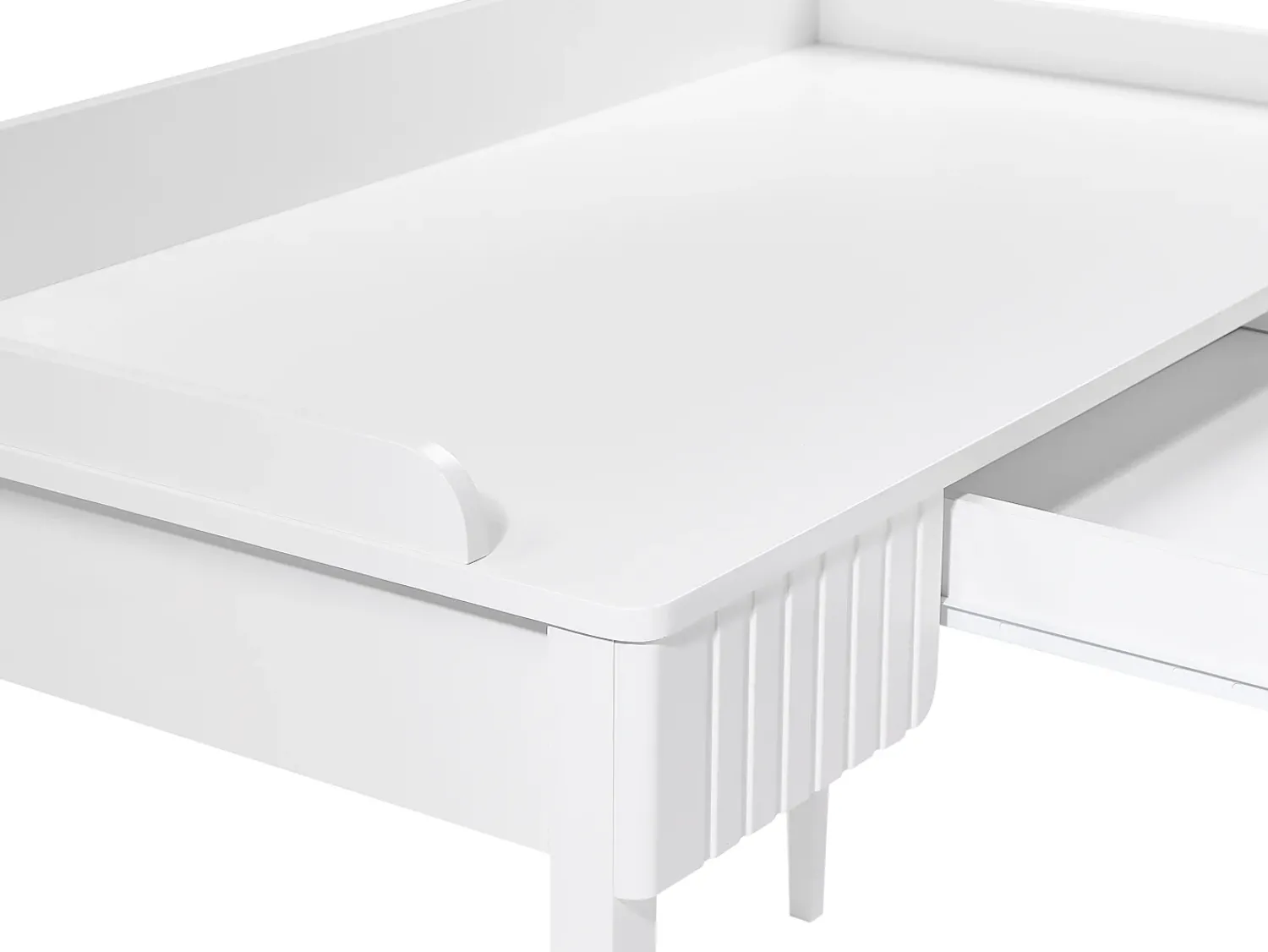 Consola|Vente-unique Escrivaninha de console com 1 gaveta em MDF fosco - RENEVI por Pascal Morabito Branco