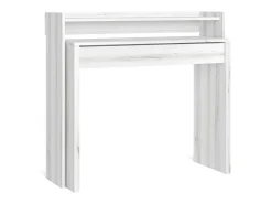 Outlet Skraut Home Escrivaninha Extensível, 99x90x35cm, retrátil, Mesa de Computador, veado Branco
